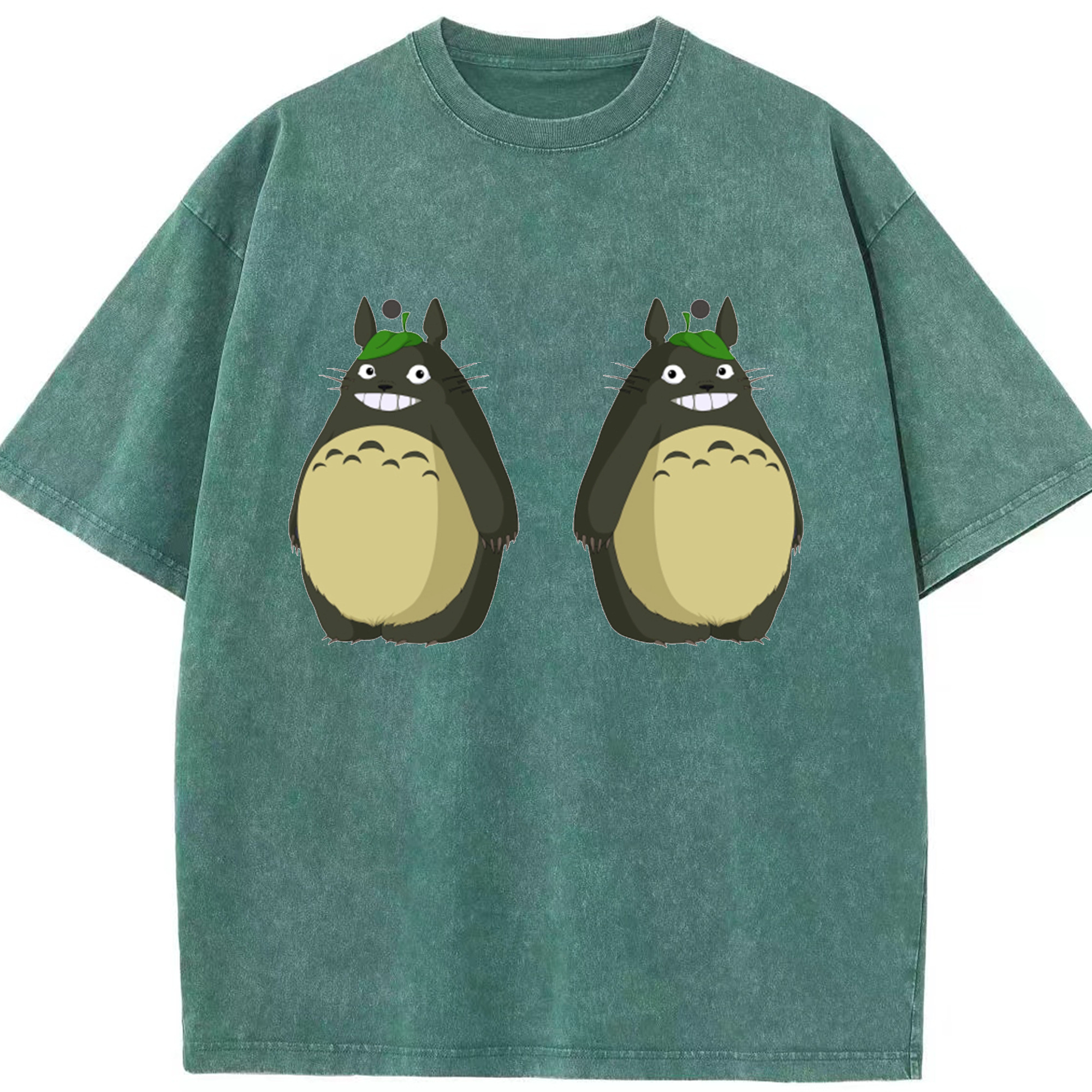 （画像用） となりのトトロ 草壁メイ 草壁サツキ My Neighbor Totoro Satsuki Kusakabe Mei Kusakabe 綿100% ヴィンテージ風 半袖Tシャツ（フロントプリント）
